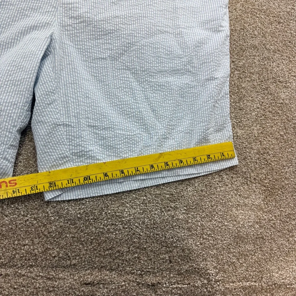 NEW Roundtree & Yorke Casuals Mens 42 Striped Seersucker Relaxed Shorts Casual